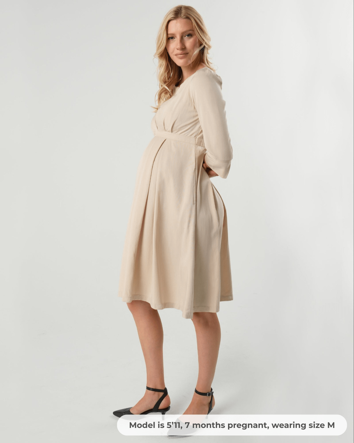 Sarah Empire Maternity & Nursing Dress in TENCEL (Regular & Petite)