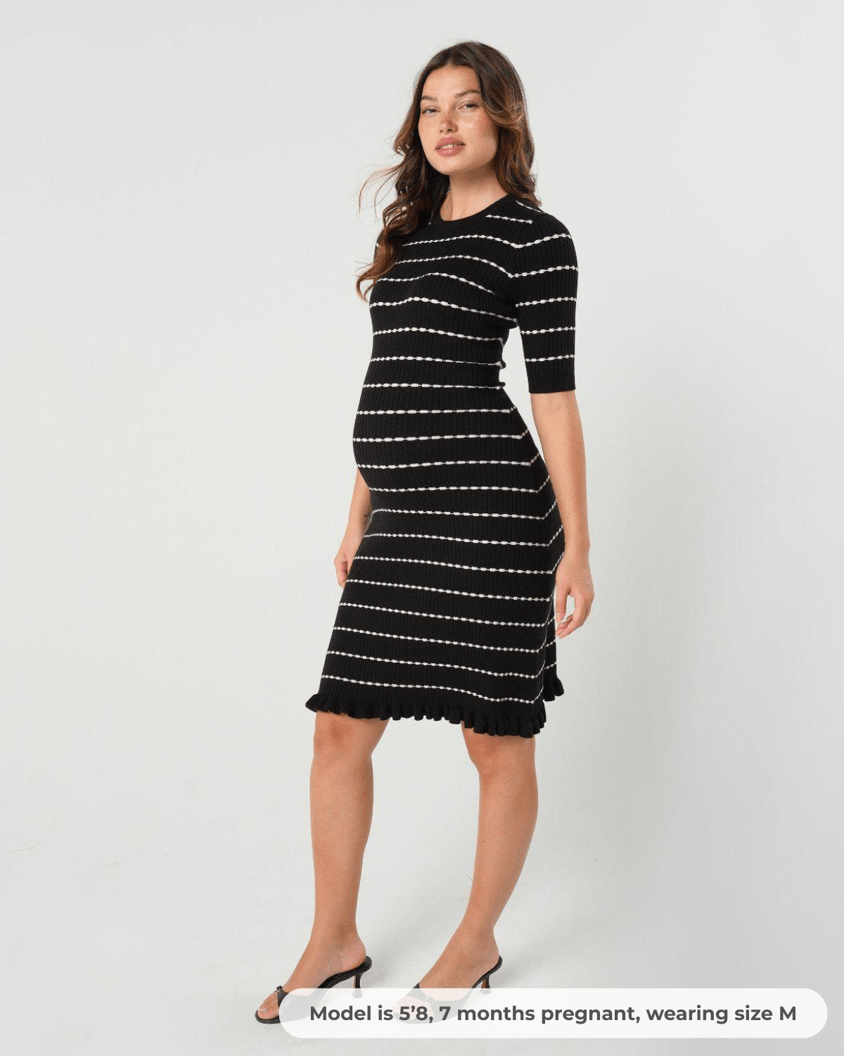 Louie Striped Knit Maternity & Nursing Dress