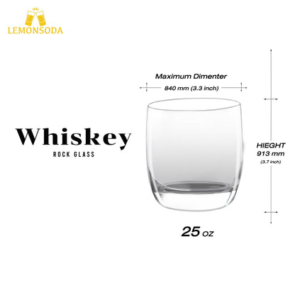 Crystal Double Rock Old Fashioned Glasses (395 mL / 13.3 fl. oz)
