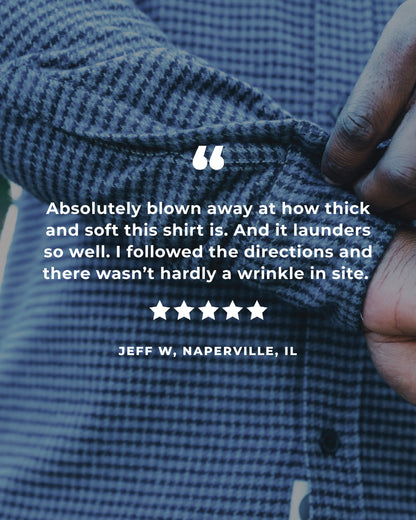 Grand Flannel, Dark Blue Mini Check