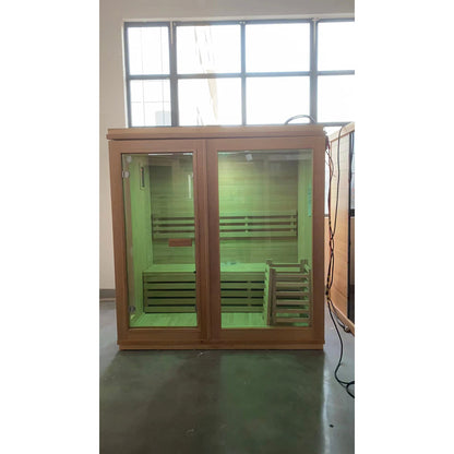 SAUNA EVOLUTION®  Finland Traditional Indoor Wooden Sauna Glass 07