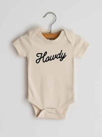 Howdy Script Modern Baby Bodysuit