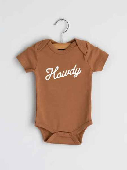 Howdy Script Modern Baby Bodysuit