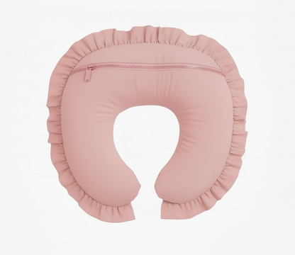 Pink Ruffle Nursing Pillow Cover