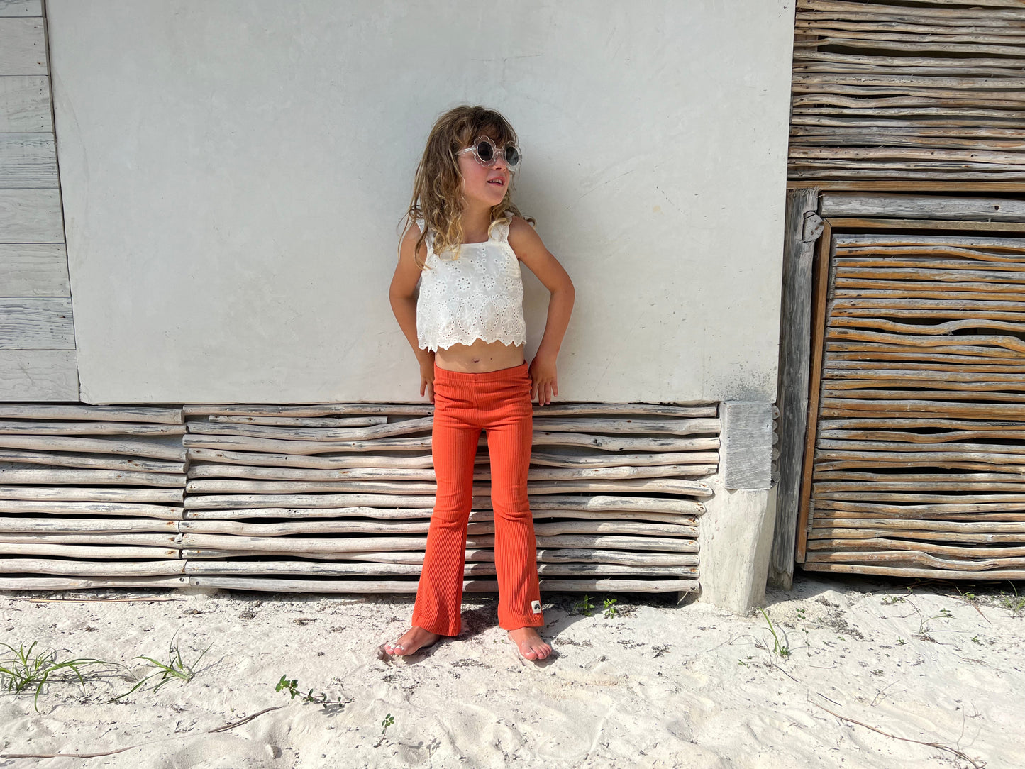 Flared Leggings - Rust