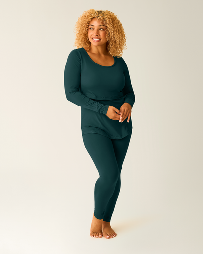 Jane Nursing Pajama Set | Evergreen