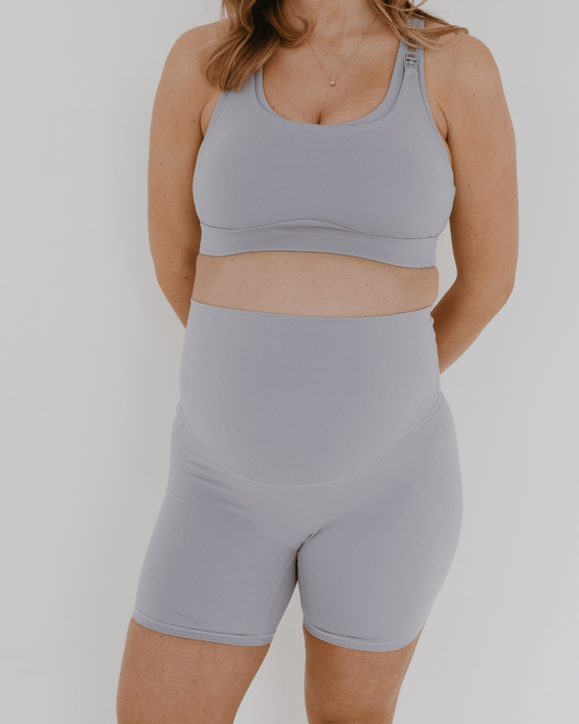 AXK CORE Maternity Bike Short - Light Gray