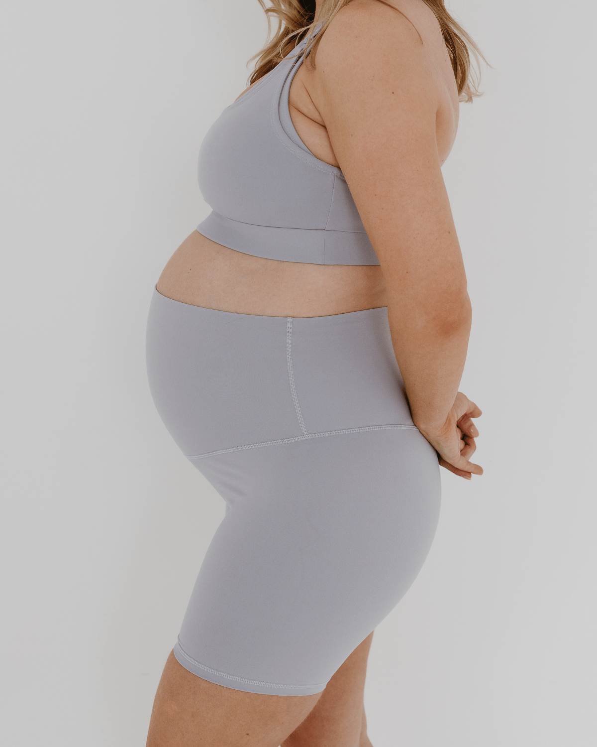 AXK CORE Maternity Bike Short - Light Gray