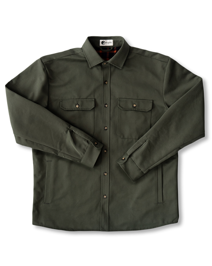Lined Yukon Flannel Shirt Jacket, Olive