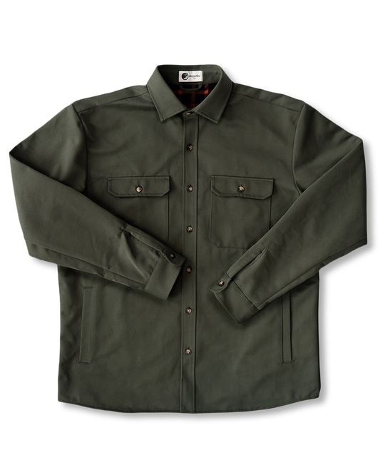 Lined Yukon Flannel Shirt Jacket, Olive