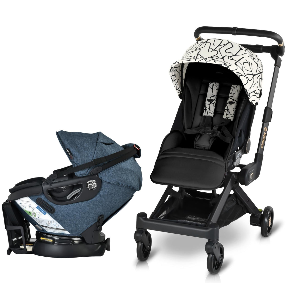 Orbit Baby M+ Stroll and Ride Compact Travel System