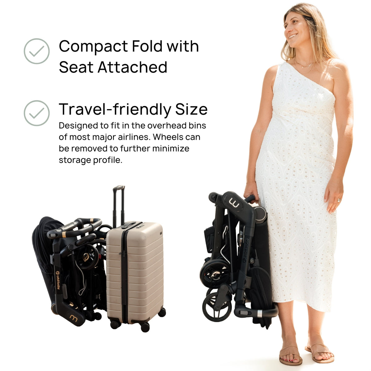 Orbit Baby M+ Compact Stroller with 360 Rotating Seat