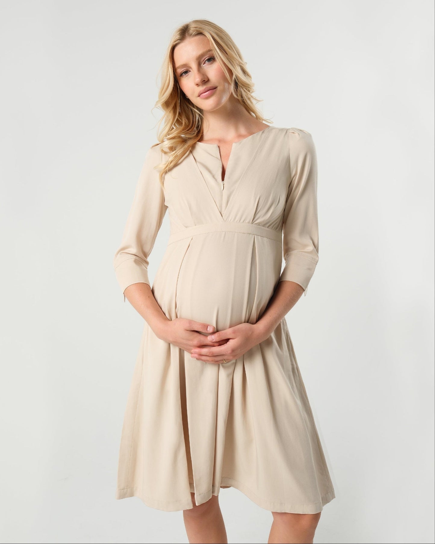 Sarah Empire Maternity & Nursing Dress in TENCEL (Regular & Petite)
