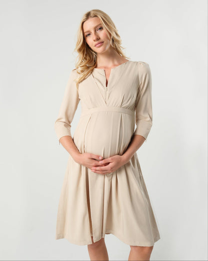 Sarah Empire Maternity & Nursing Dress in TENCEL (Regular & Petite)