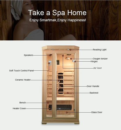 SAUNA EVOLUTION®  Indoor Wooden Dry Cabin Customized Sauna Room Far Infrared 04