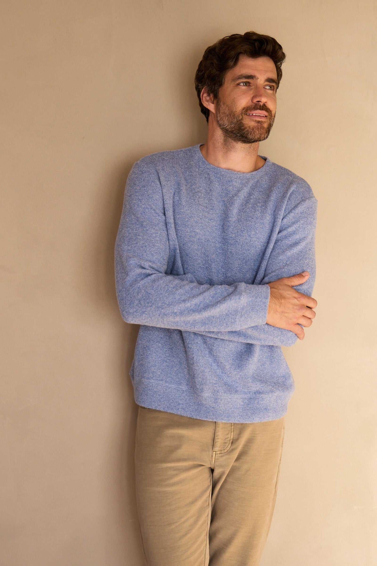 Butch Cashmist Crewneck - Blue Heather