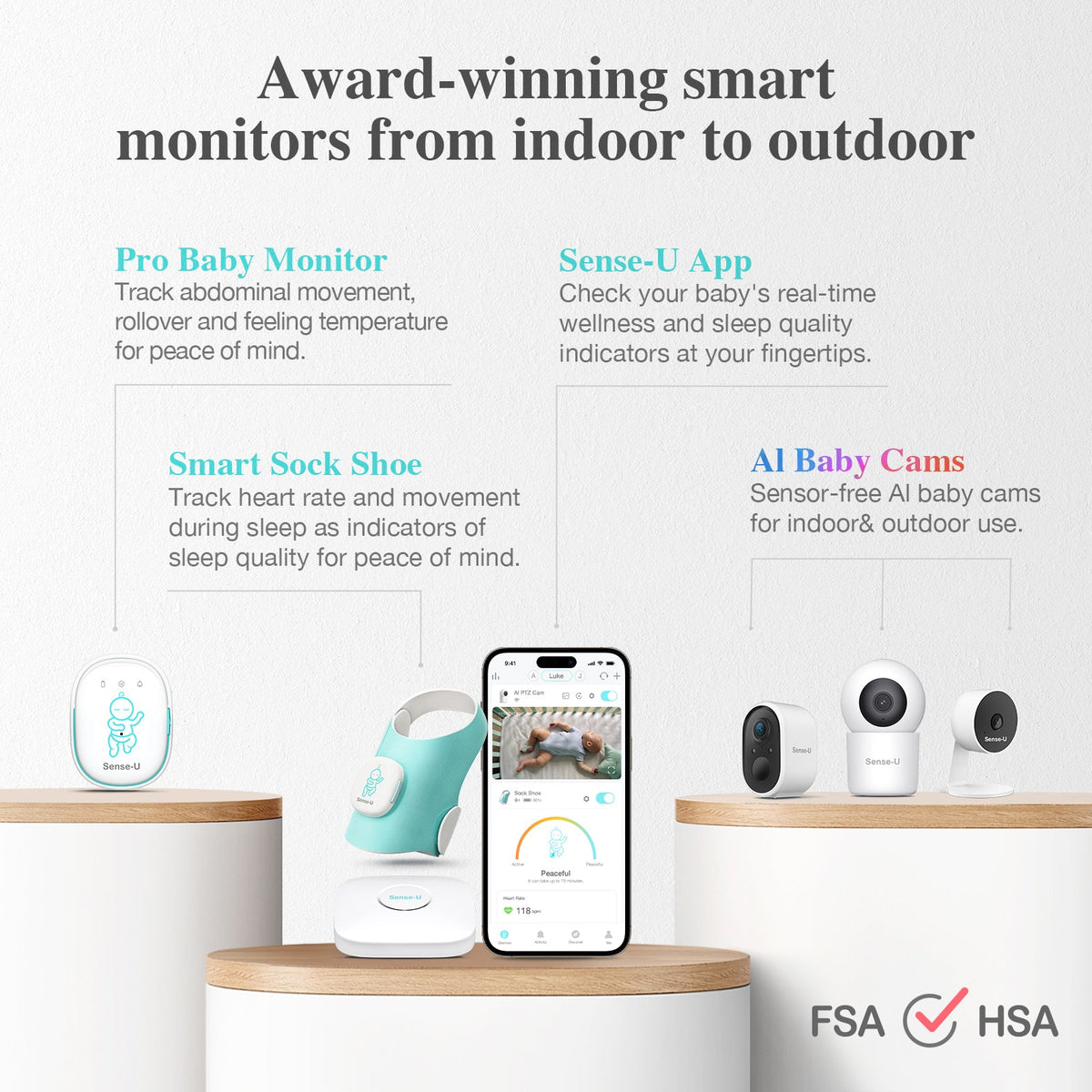 Sense-U Smart Sock Shoe + 2.5K PTZ Cam Bundle, view 23