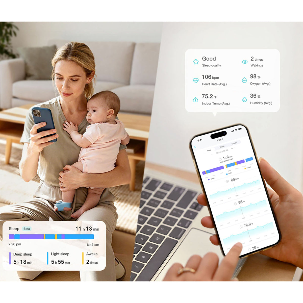 Sense-U Smart Sock Shoe + 2.5K PTZ Cam Bundle, view 10