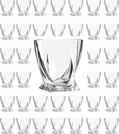 Premium Twisted Whiskey Glasses (10oz)