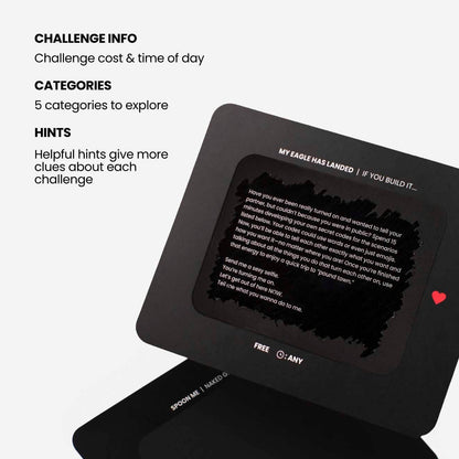 Sexy Couples Game box with 30 scratch-off date night challenges for couples.