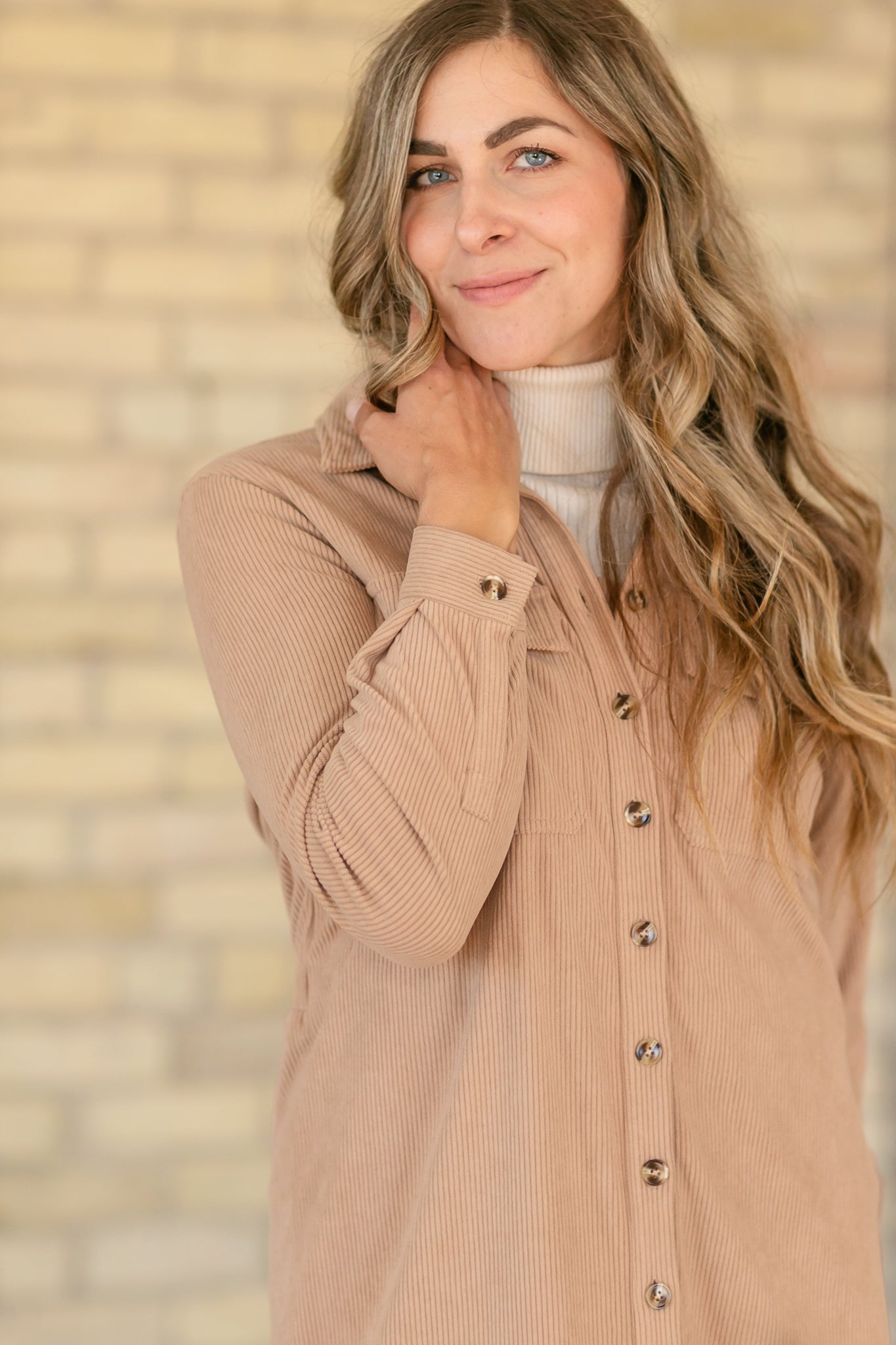 Anika Corduroy Shirt Dress