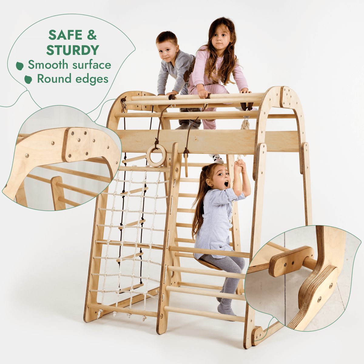 Indoor Playground for Children - 7in1 Playground + Swings Set + Slide Board + Art Set