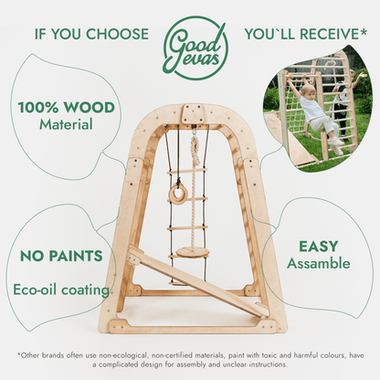 Indoor Playground for Children - 7in1 Playground + Swings Set + Slide Board + Art Set