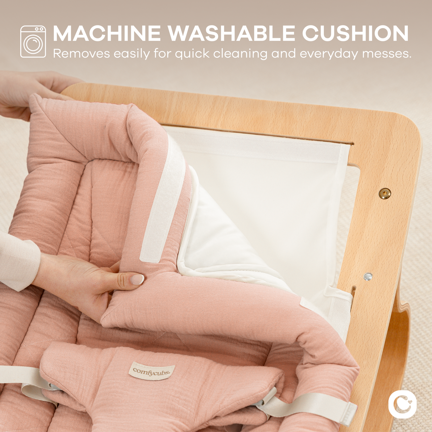Baby Rocker for Ages 0-24 Months in Blush