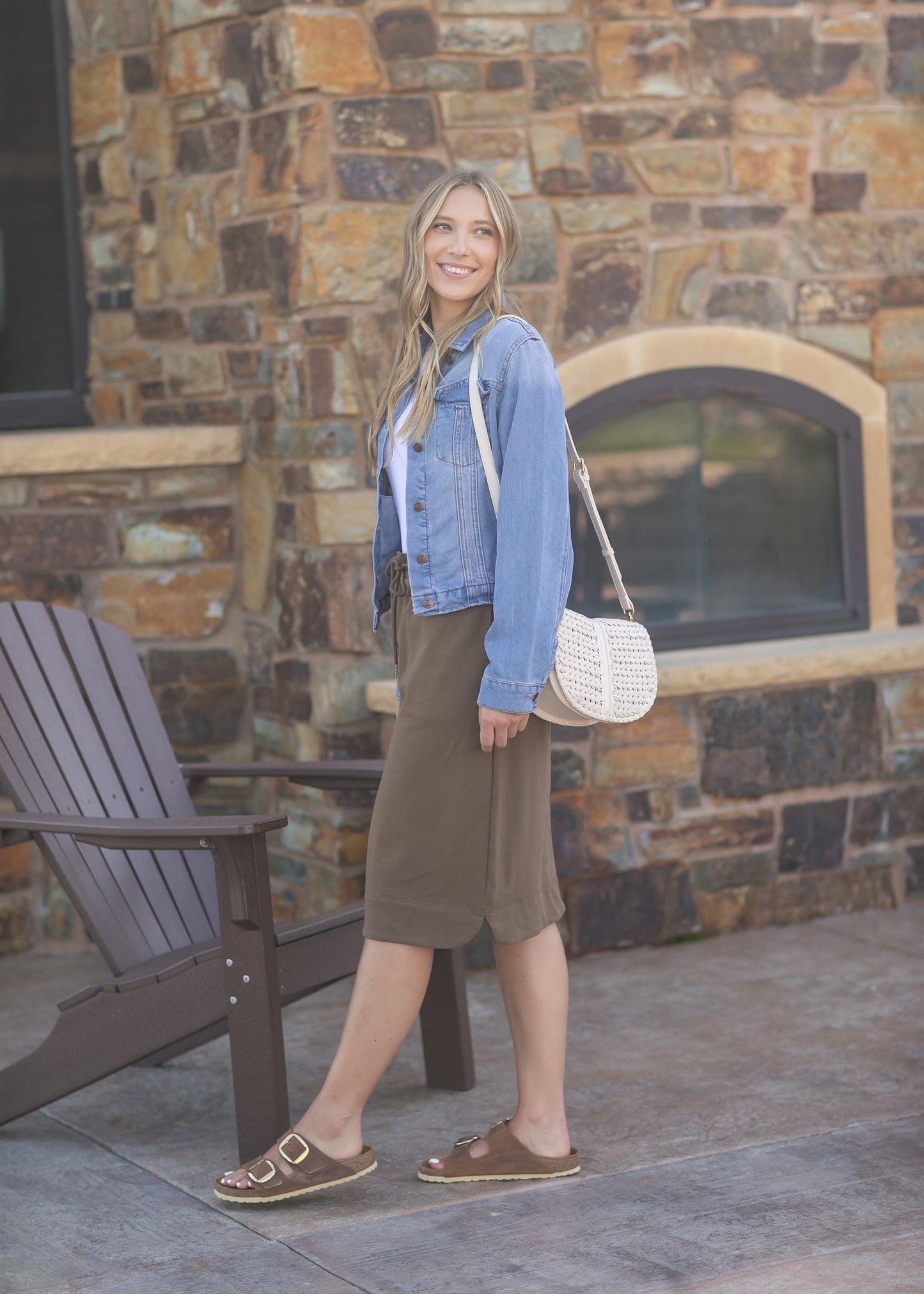 Kelly Drawstring Midi Skirt