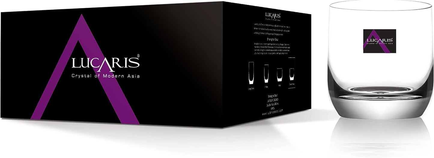 Crystal Double Rock Old Fashioned Glasses (395 mL / 13.3 fl. oz)