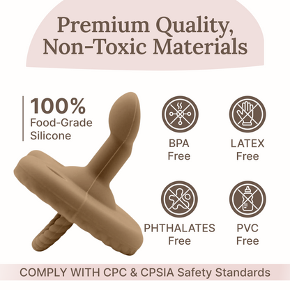 Orthodontic Shape Silicone Baby Pacifiers (Set of 2)