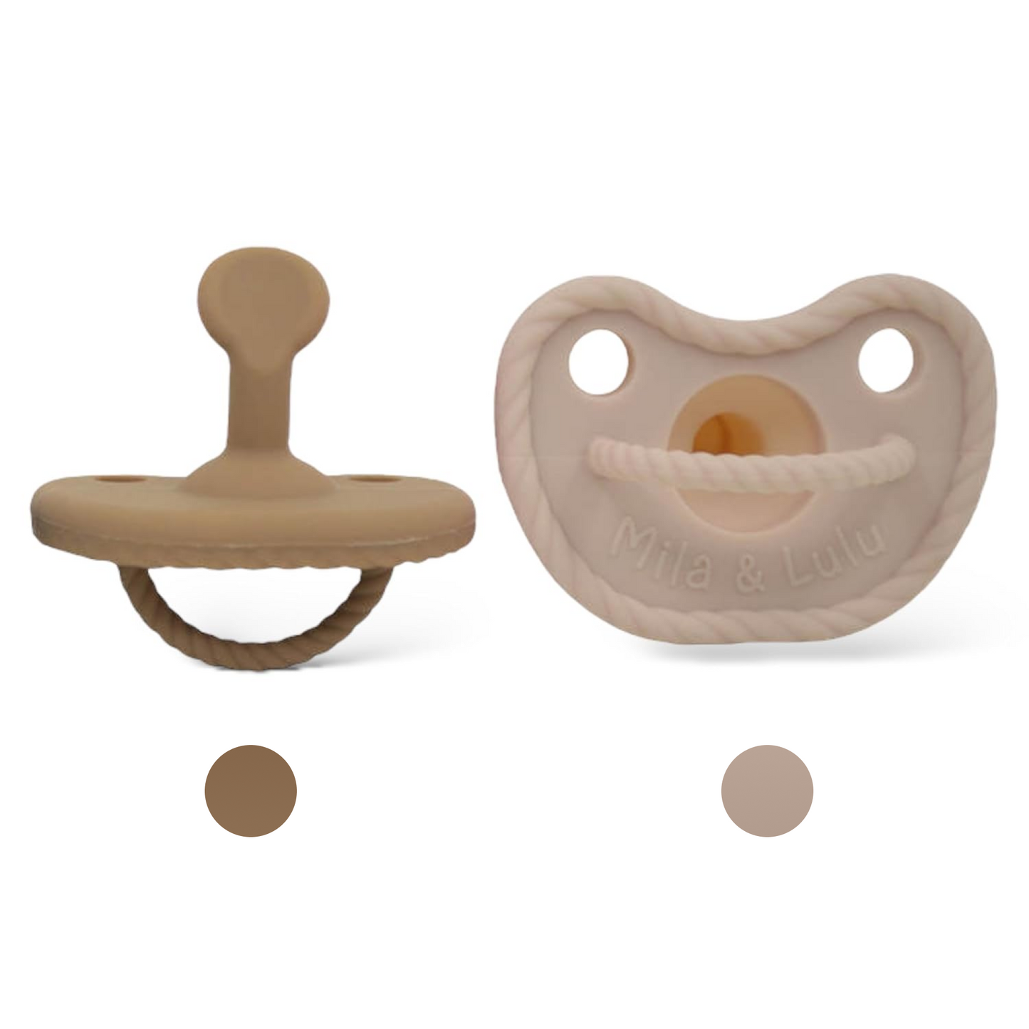 Orthodontic Shape Silicone Baby Pacifiers (Set of 2)