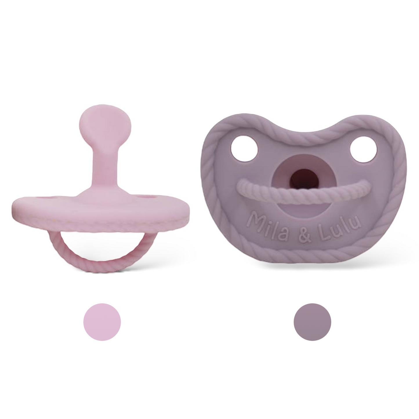 Orthodontic Shape Silicone Baby Pacifiers (Set of 2)