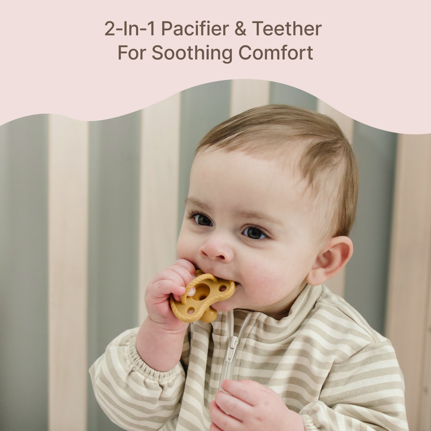 Orthodontic Shape Silicone Baby Pacifiers (Set of 2)