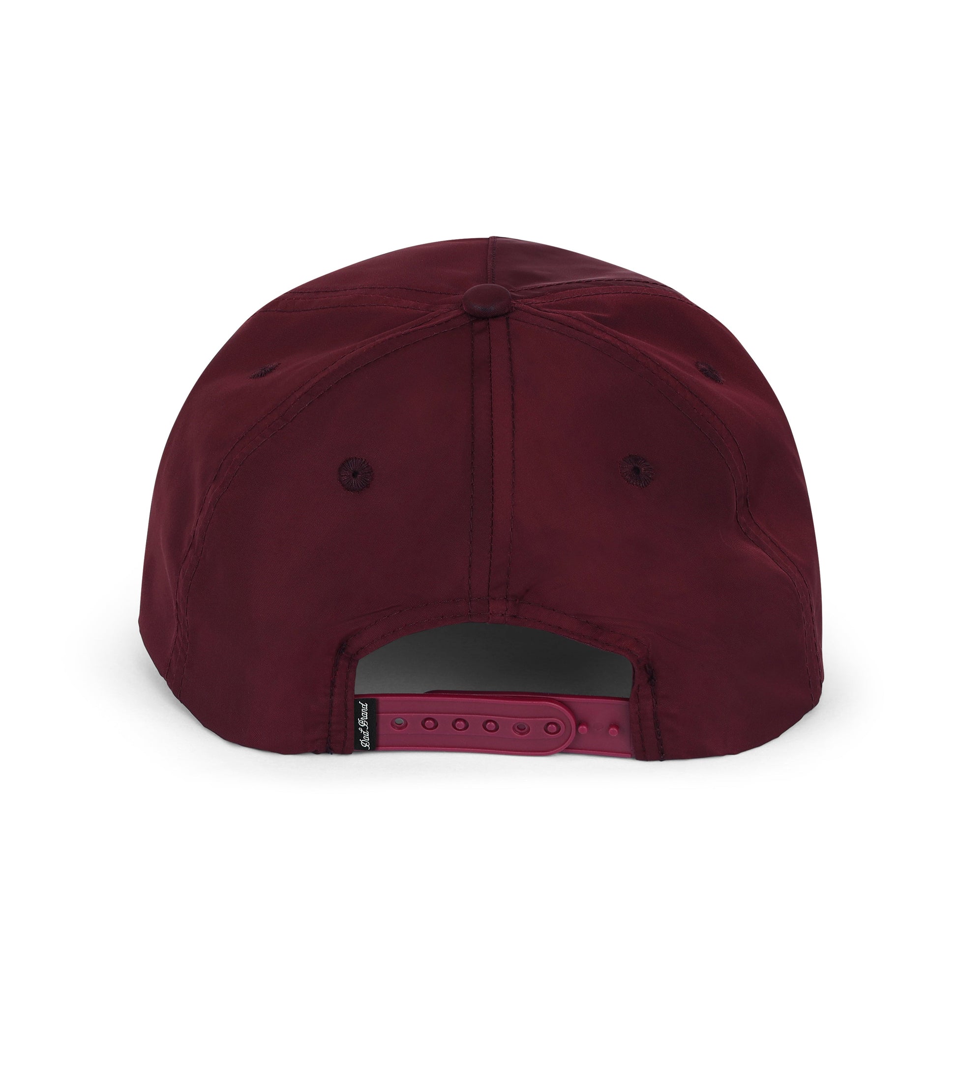 Maroon  dad baseball hat on a white background