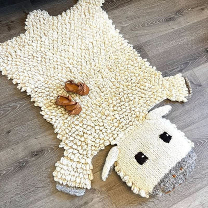 Organic Wool Play Mat + Nursery Rug  | Sheep