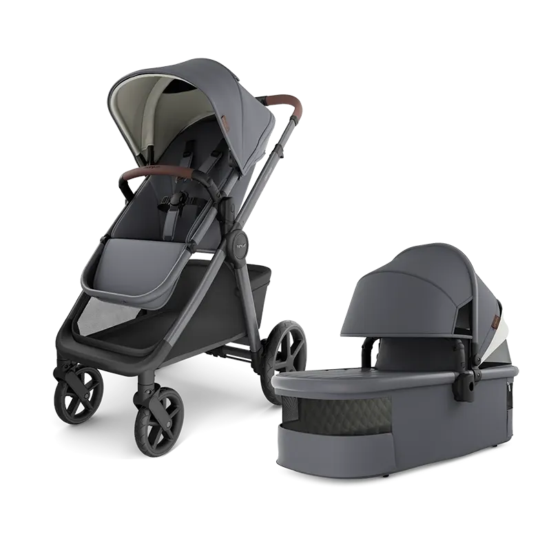 Mompush Ultimate 3 all-terrain stroller with bassinet ready for city and trail use