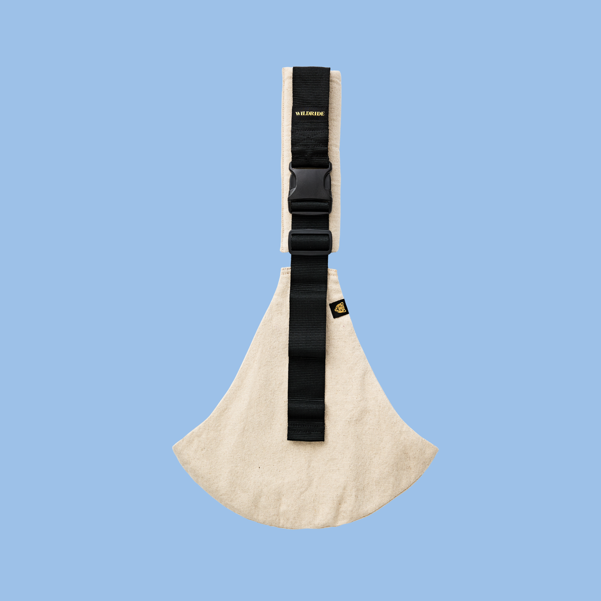 Wildride Toddler Carrier Sand Linen, a breathable linen toddler hip carrier for everyday adventures side view