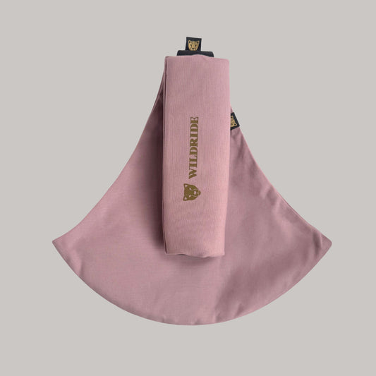 Wildride ergonomic toddler carrier in Vintage Rose, lightweight hip seat carrier for toddlers