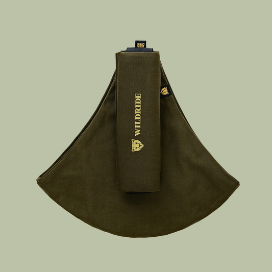 Wildride USA army green toddler hip carrier ergonomic stroller alternative for babywearing